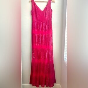 Goddiva Hot Pink Sequin Gown